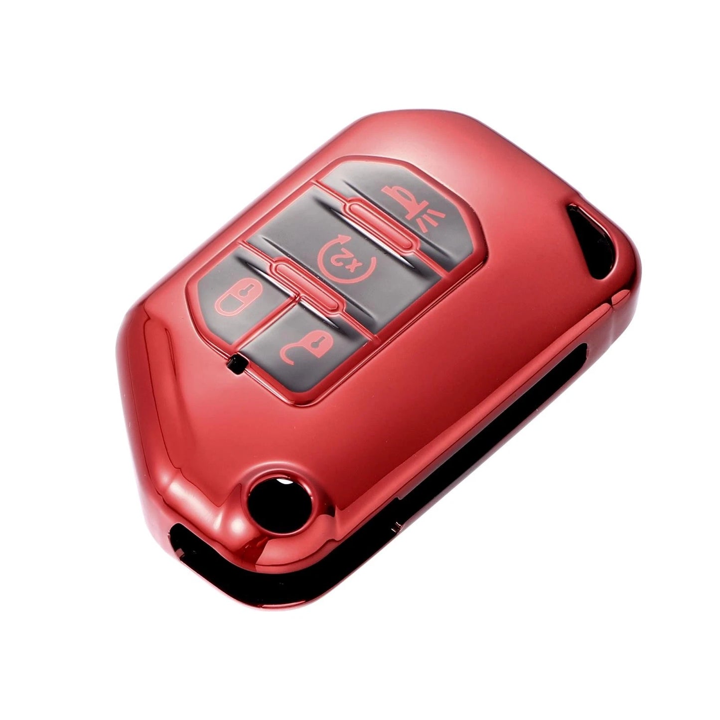 TPU Key Fob Cover Case for Jeep Wrangler JL Gladiator JT Rubicon (2018-2021)