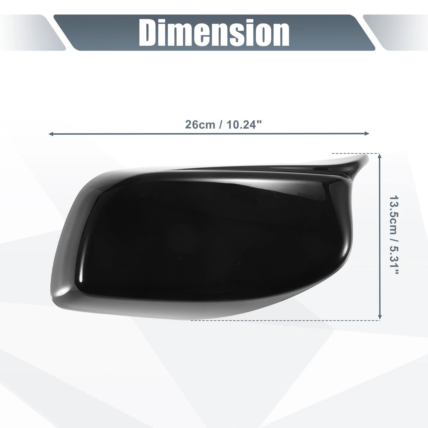 Gloss Black Rearview Mirror Cover Cap for BMW E60 E61 525i 530i 545i 550i 650i