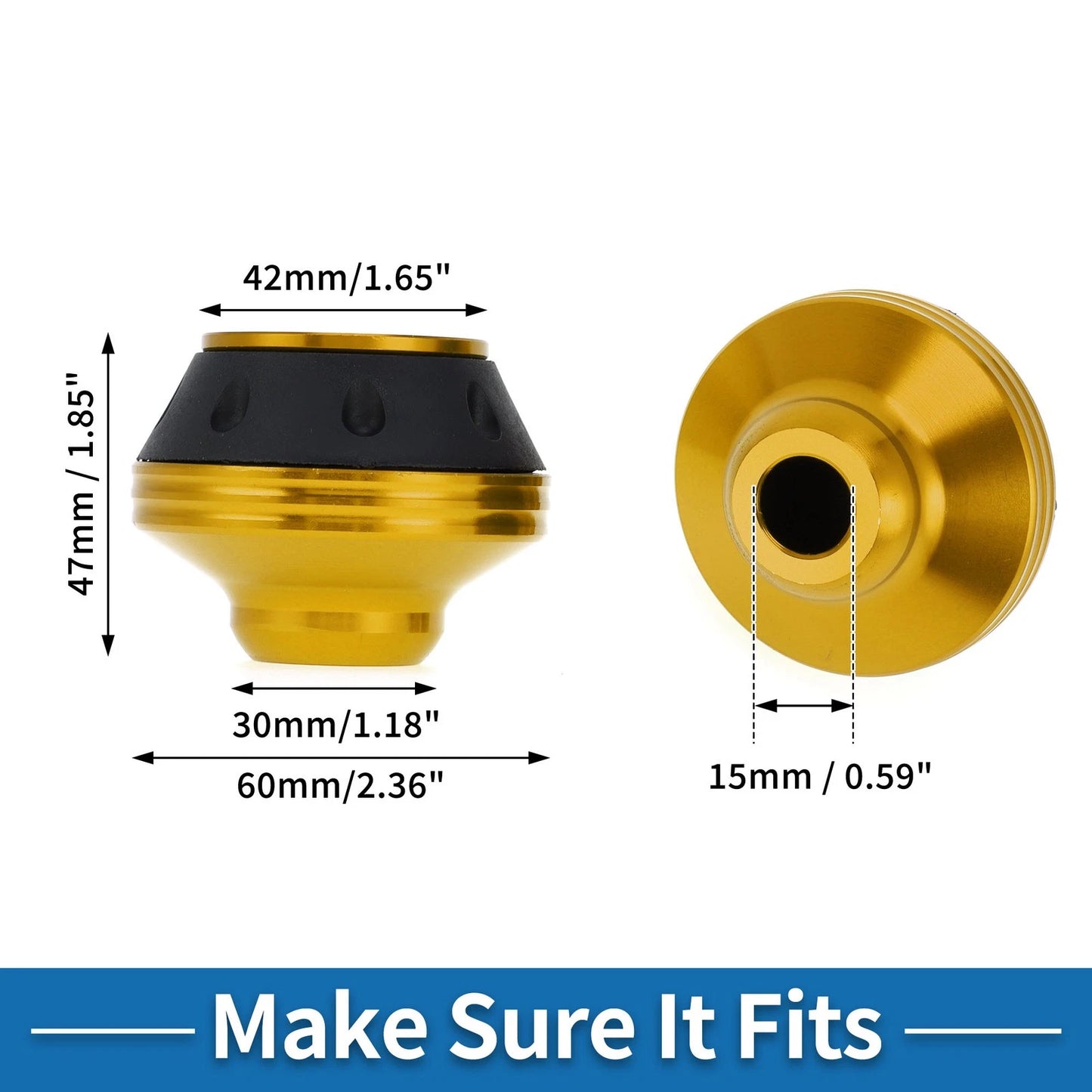 Front Fork Frame Slider Falling Protection / 2 x Gold Tone for Motorcycle