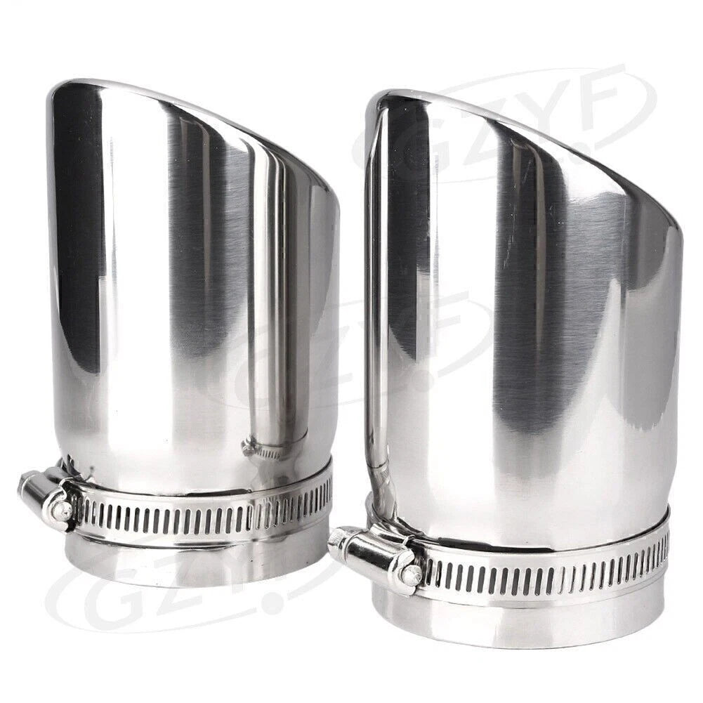 2 x Chrome Exhaust Muffler for Audi A4 Sedan B8, Q5 (2008-2013)