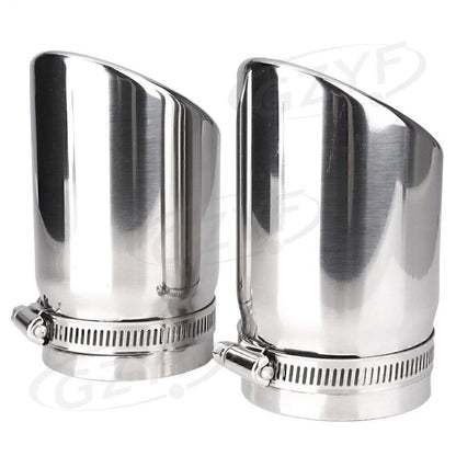 2 x Chrome Exhaust Muffler for Audi A4 Sedan B8, Q5 (2008-2013)