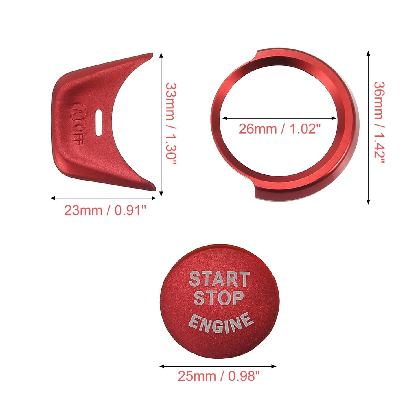 Engine Start Stop Button Cover Kit for BMW 2 3 4 5 6 7 X1 X2 X3 X4 (2014-2023)