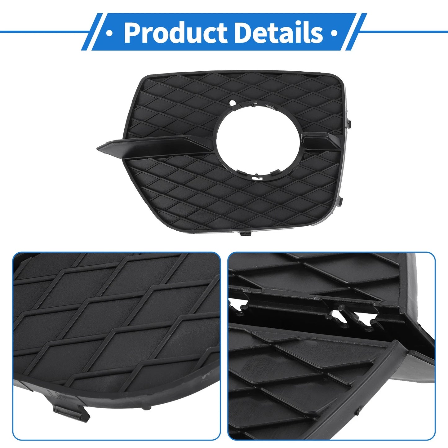 Front Left Fog Light Grill for BMW X6 2008-2014 (1 x Black)
