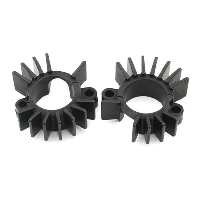 Black Finned Exhaust Pipe Clips for BONNEVILLE 900 (2017-2023)