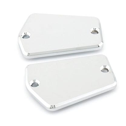 2 x Fluid Reservoir Cap Covers for Yamaha V-Max 1200 (1994-2007) Silver