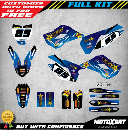 Custom Graphic Kit for Husqvarna TC 85 (2014-2017) - WARP Style Stickers