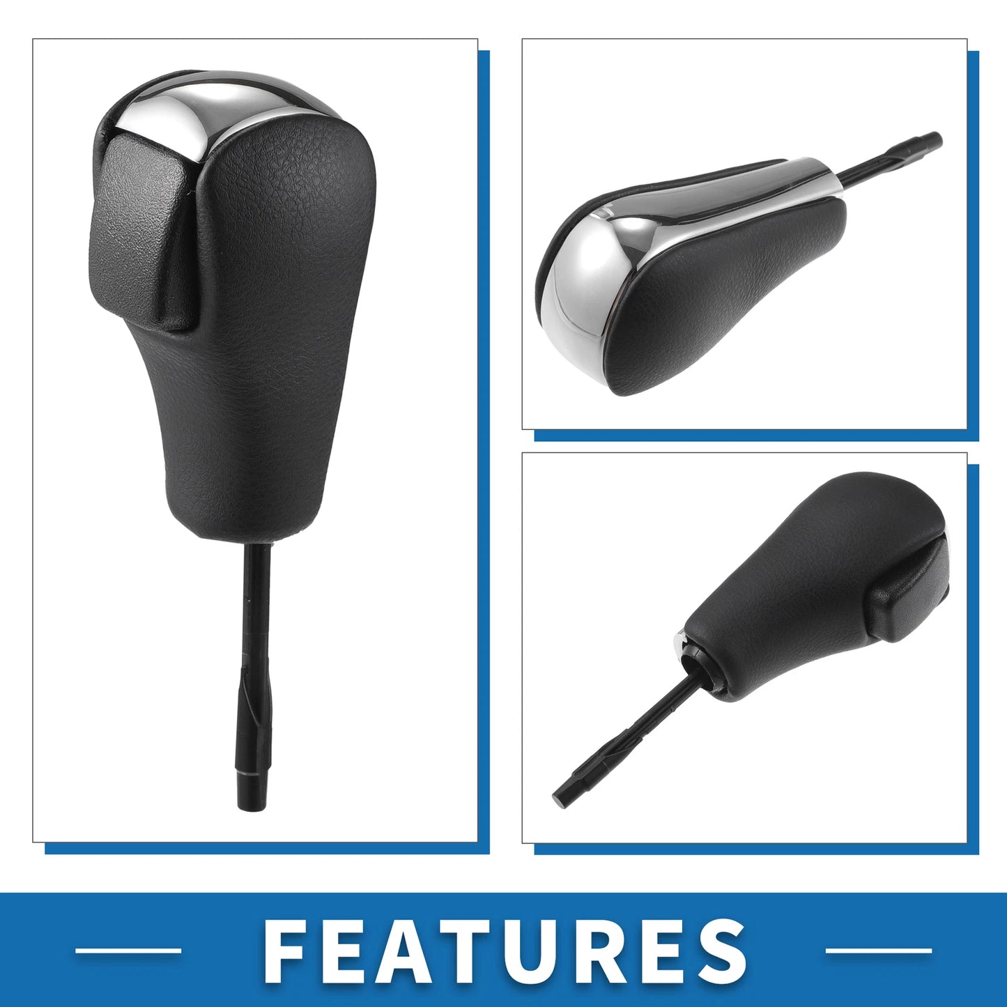 Faux Leather Chrome Gear Shifter Knob for BMW 1 Series (2006-2011)