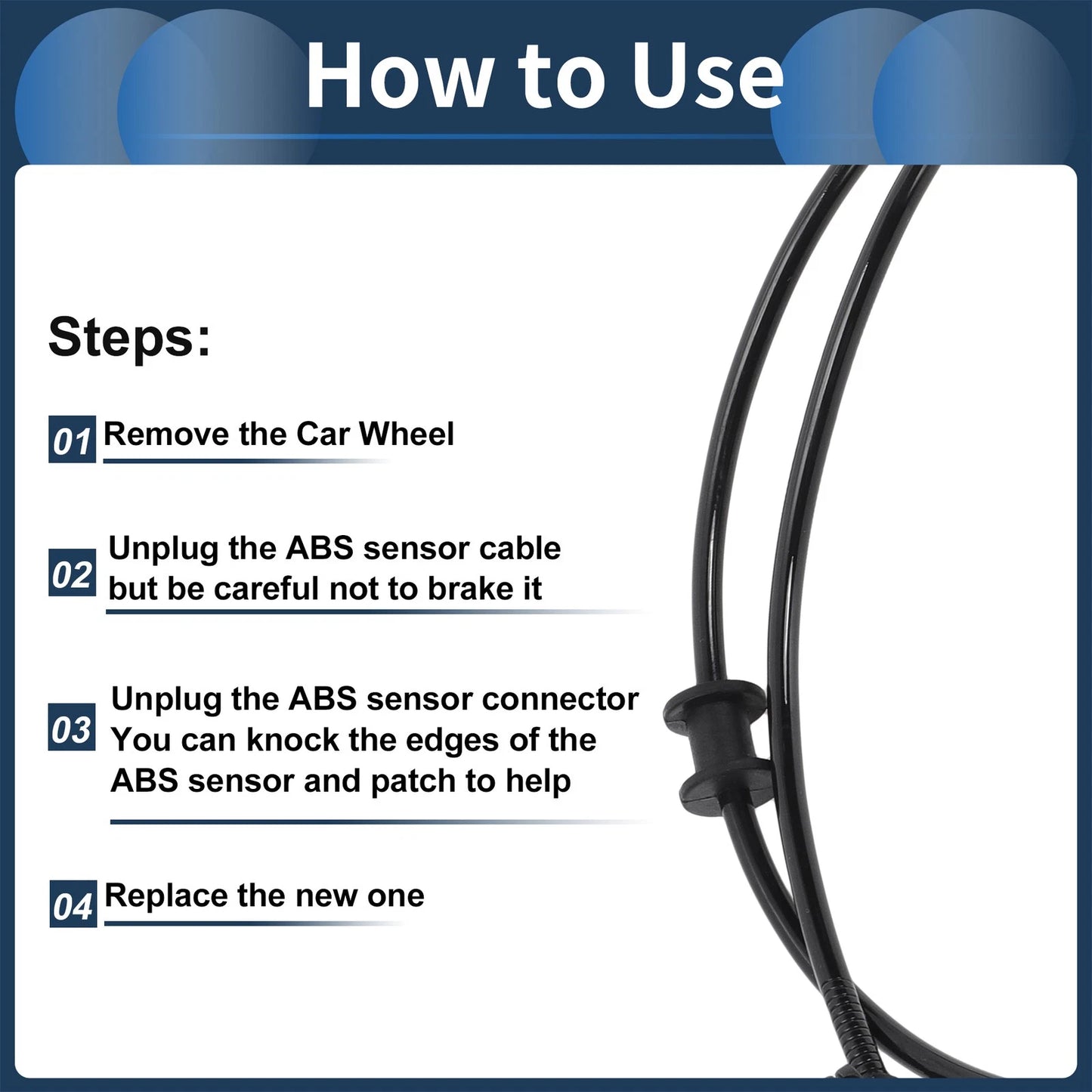 ABS Wheel Speed Sensor for Dodge Durango Front