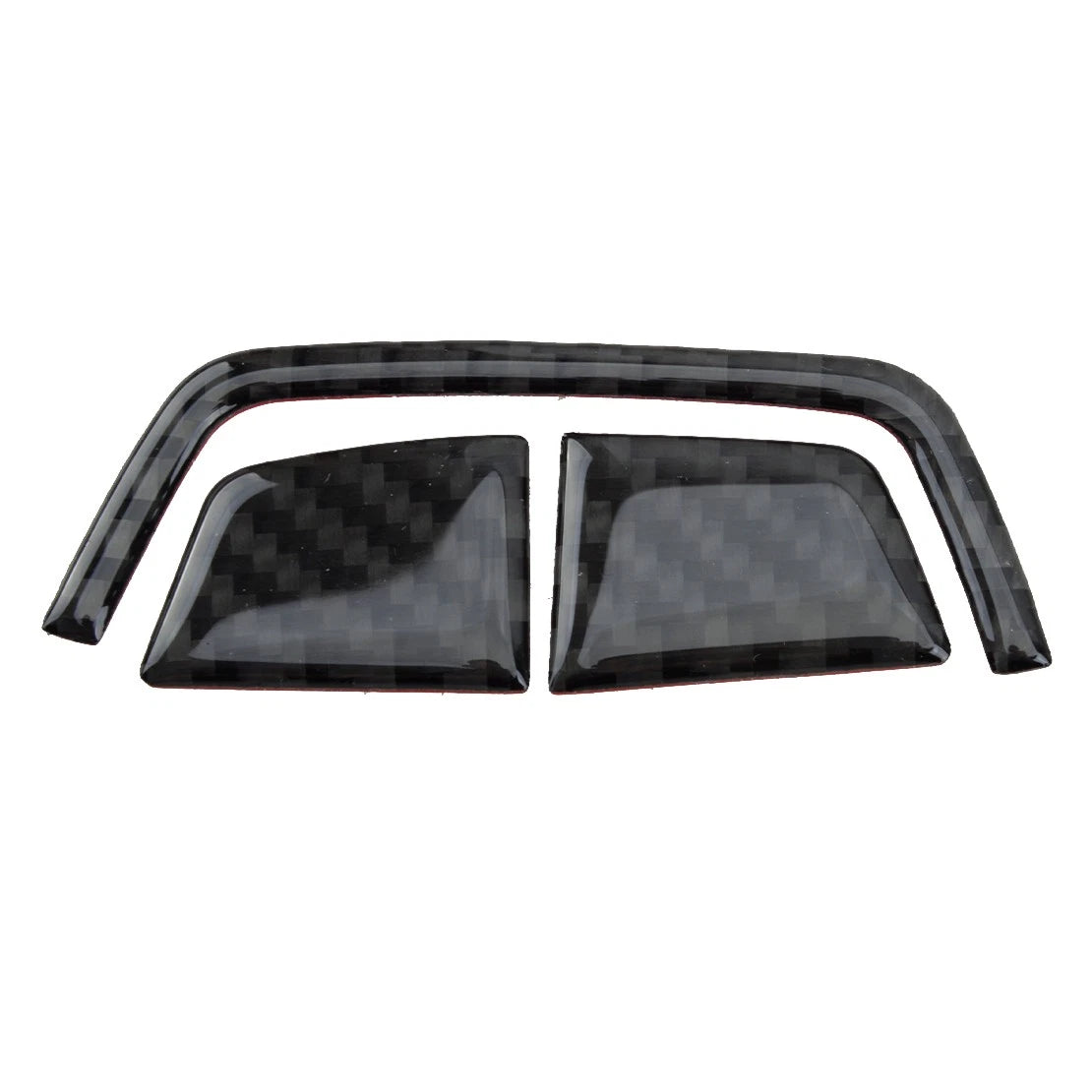 3 x Carbon Fiber Console Armrest Button Trim for BMW 6 Series (2004-2010)