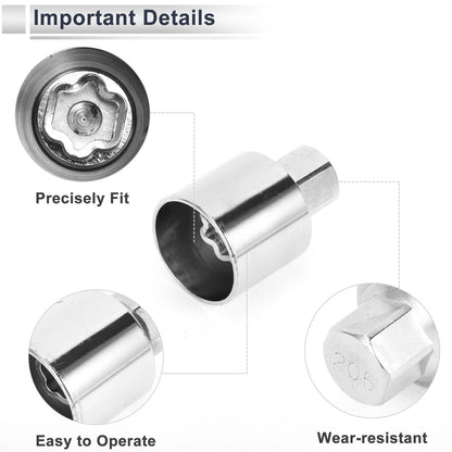 Wheel Lock Lugnut Antitheft Nut Removal Key for Land Rover