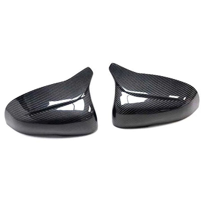 Carbon Fiber Ox Horn Rearview Mirror Cover Cap for Jaguar XE XF XJ 2015-2018
