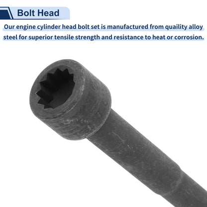 Cylinder Head Bolt Set for Toyota Corolla 1.8L L4 (2009-2020)