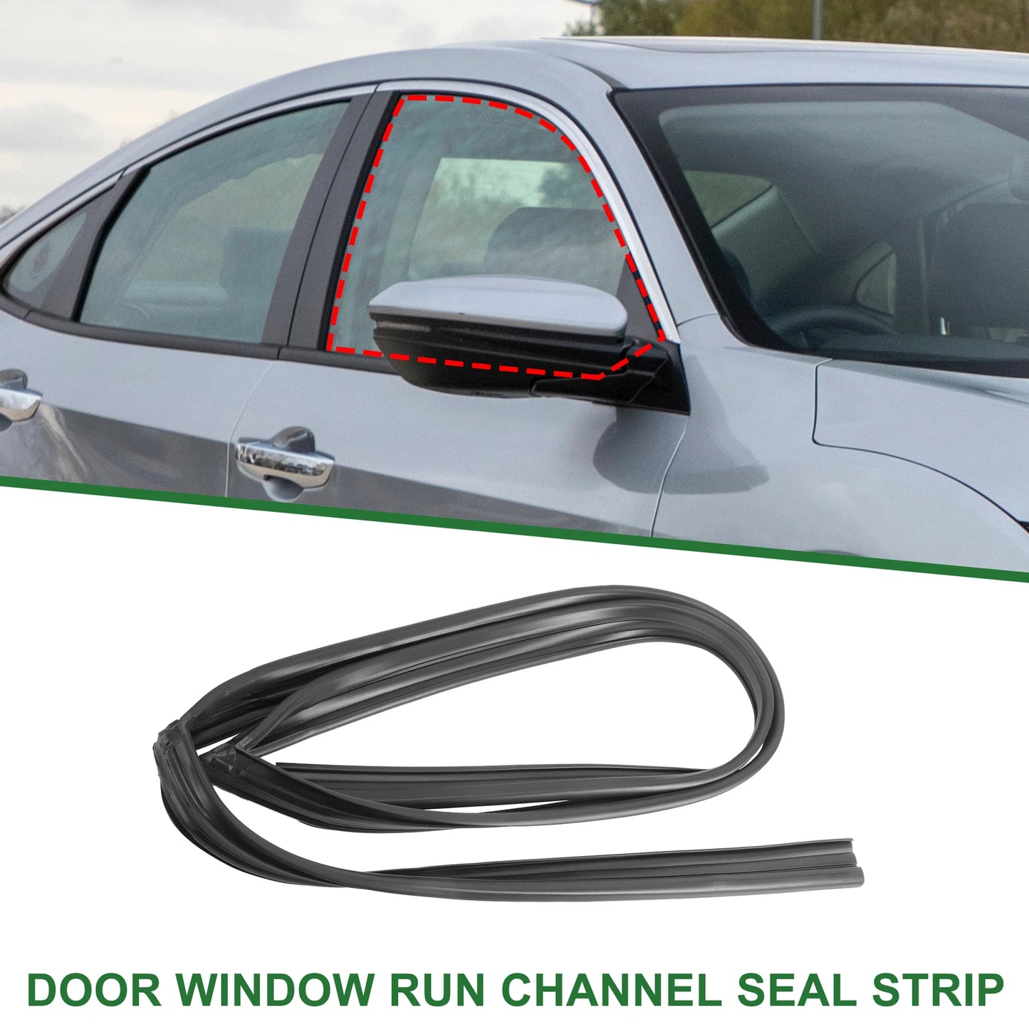 Front Right Door Window Seal Strip for Honda Civic (2006-2011)