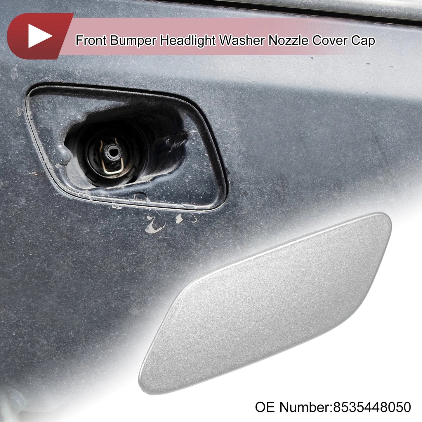 Front Left Washer Nozzle Cover for Lexus RX350 (2019-2022) - Silver Tone