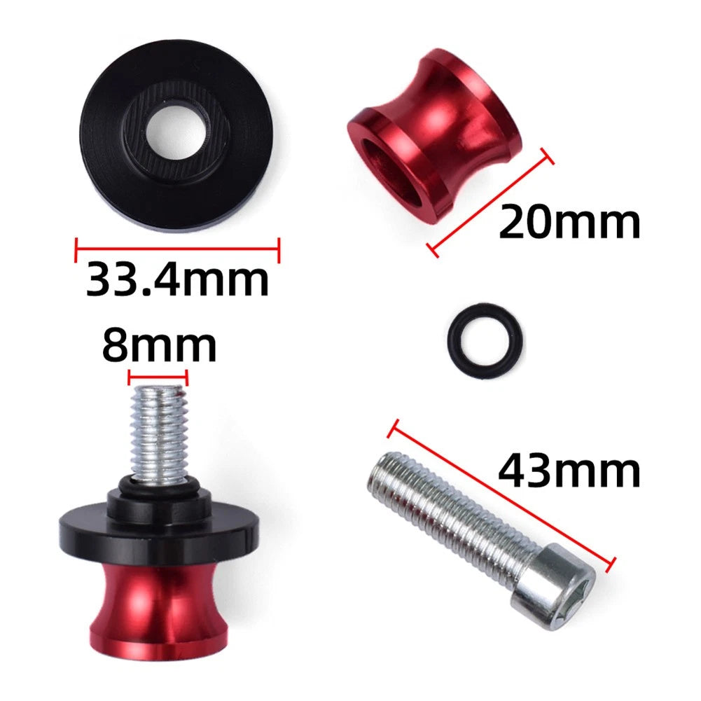 Silver Motorcycle Swingarm Spools 8MM for Honda CBR (2003-2023)