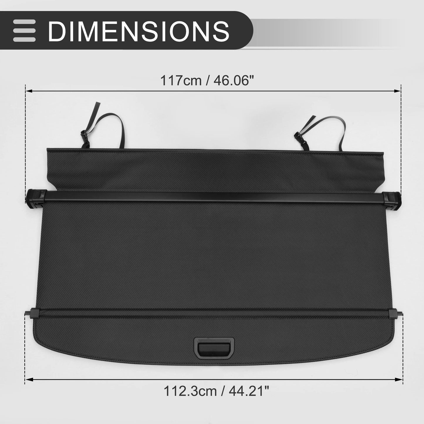 Retractable Cargo Cover for Infiniti QX50 (2019-2024) Black Carbon Fiber