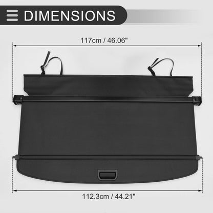 Retractable Cargo Cover for Infiniti QX50 (2019-2024) Black Carbon Fiber