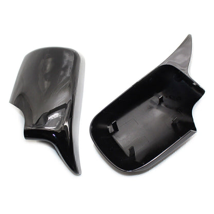 Glossy Black ABS Front & Rear View Mirror Covers for BMW E46 (1998-2005)
