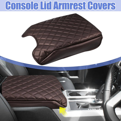 Brown Center Console Cover Pad for Ford F150 (2015-2020)