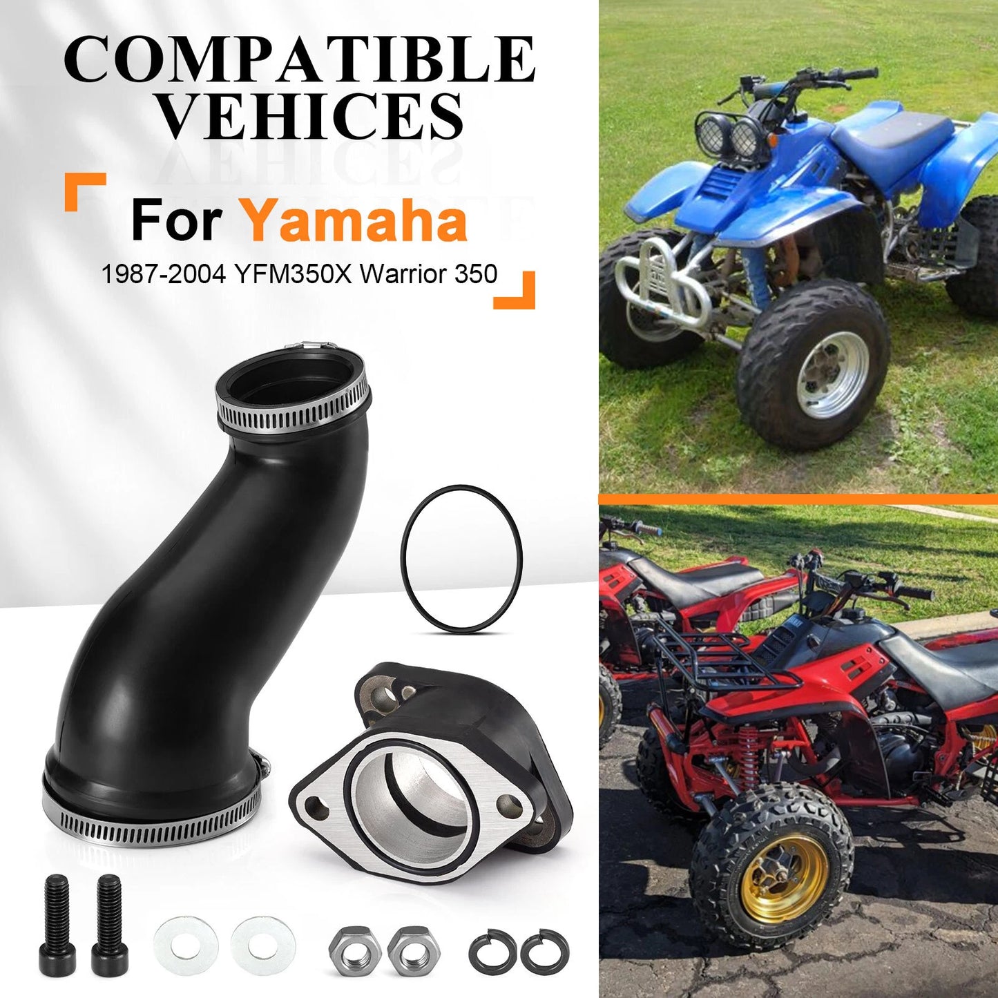 Intake Manifold Boot Joint & Air Box Cleaner for Yamaha Warrior 350 (1987-2004)