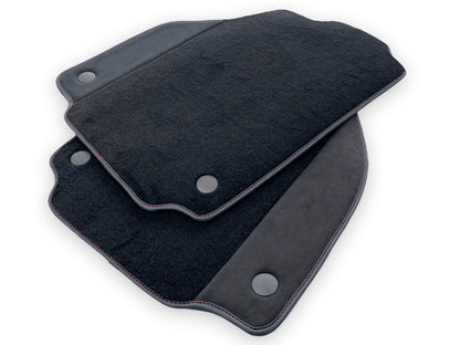 Floor Mats for Ferrari F8 Spider Black Alcantara Leather Tailored Carpets
