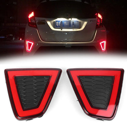 LED Rear Bumper Fog Brake Tail Lights for Honda Jazz (2014-2017)