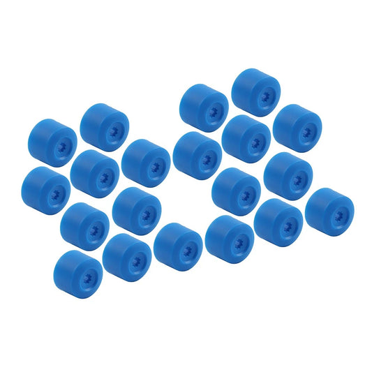 17mm Blue Wheel Lug Nut Bolt Cover Caps for Volkswagen Golf, Passat, Beetle