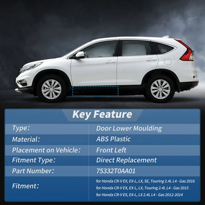 Front Left Door Lower Trim Garnish for Honda CR-V 2.4L (2012-2016)