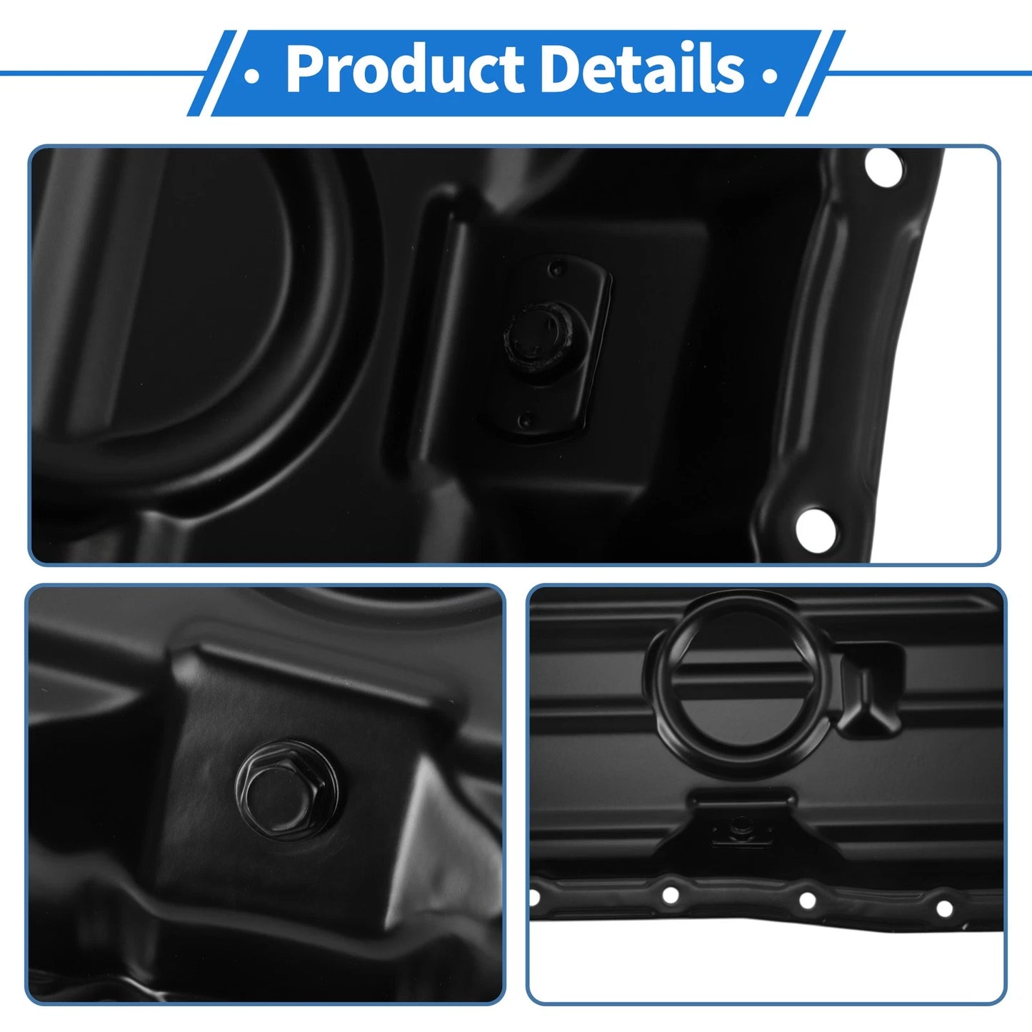 Engine Oil Pan for Toyota Lexus GS460 4.6L (2008-2011) Steel Black