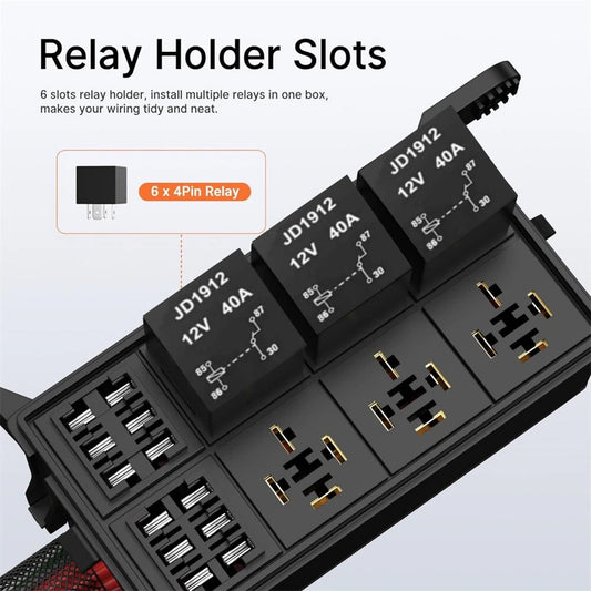 12V 40A 5-Pin Relay Box for Automotive Car Marine (No Year Specified)