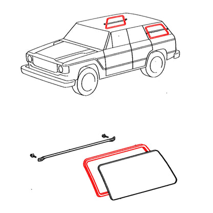 Side Window Weatherstrip for Toyota Land Cruiser BJ60 FJ62G HJ60 1980-1990