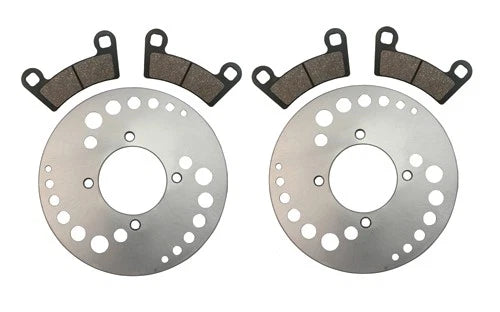 2 x Front Brake Rotors & Semi-Metallic Pads for Polaris Outlaw 450 (2008–2010)