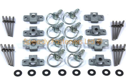 8 x Dzus D-Ring Bail Plateado for Carenado