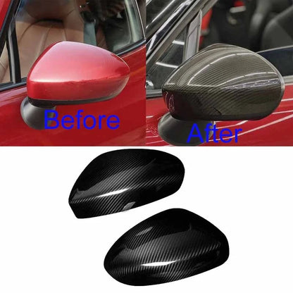 Carbon Fiber Add-on Side Mirror Cover Caps for Mazda MX-5 2016-2023