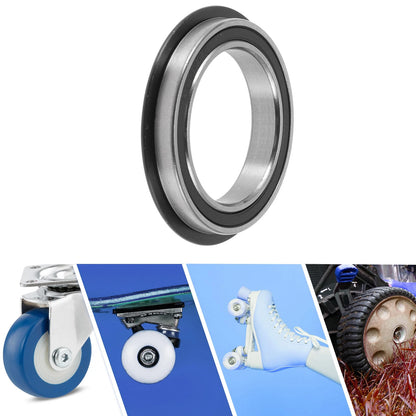 Deep Groove Ball Bearings 30x42x7mm Silver Tone Black