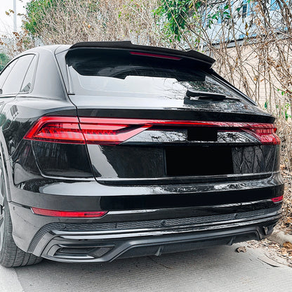 Rear Boot Spoiler Lip for Audi Q8 SQ8 (2019-2025) Carbon Look