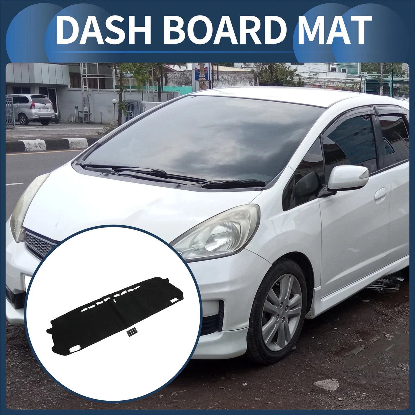 Dashboard Cover Mat for Honda Fit GR1-GR8 (2020-2024) Black 1 Set