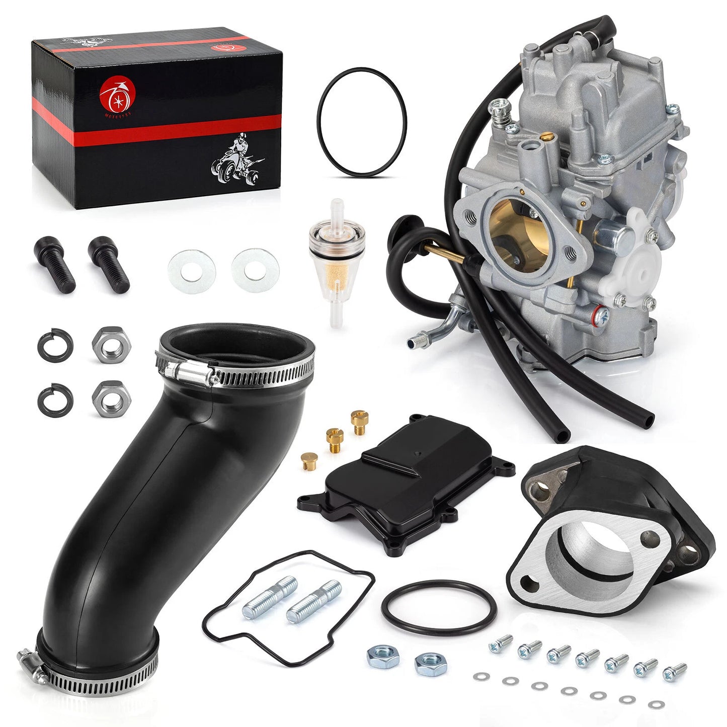 2 x Carburetor + Intake Manifold Boot Joint for Yamaha Warrior 350 (1987–2004)