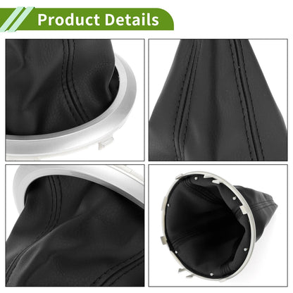 Gear Shift Stick Gaiter Matte Silver Black for Suzuki Swift (2005-2010)