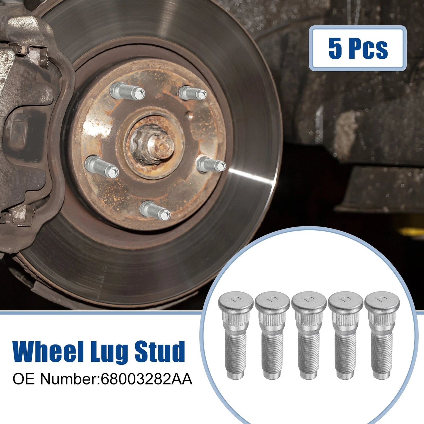 5 x 1/2"-20 Wheel Lug Studs for Jeep Wrangler (2011-2017)