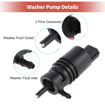 Windshield Washer Pump w/Grommet for BMW (2000-2006)