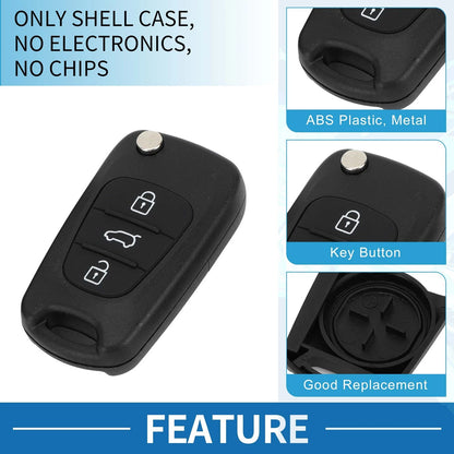 Keyless Entry Remote Key Shell Case for Hyundai i20 i30 i35 iX20 iX35 (2010-2020)