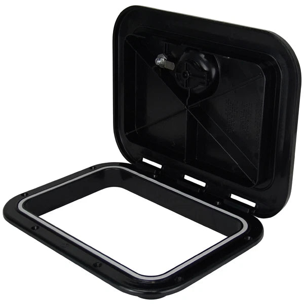 Access Hatch Caravan Boat Locker Black 375x280 with Lock Made in Italy