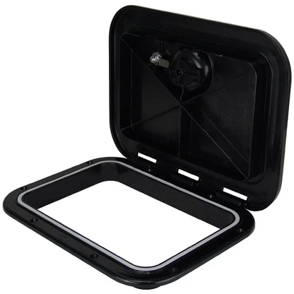 Access Hatch Caravan Boat Locker Black 375x280 with Lock Made in Italy