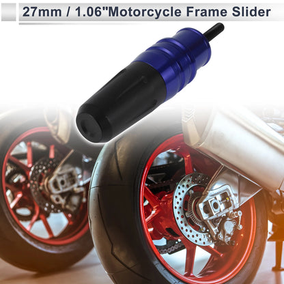 16mm Aluminum Alloy Motorcycle Slider Frame Bolt Nut 1 Set Blue for Make Model