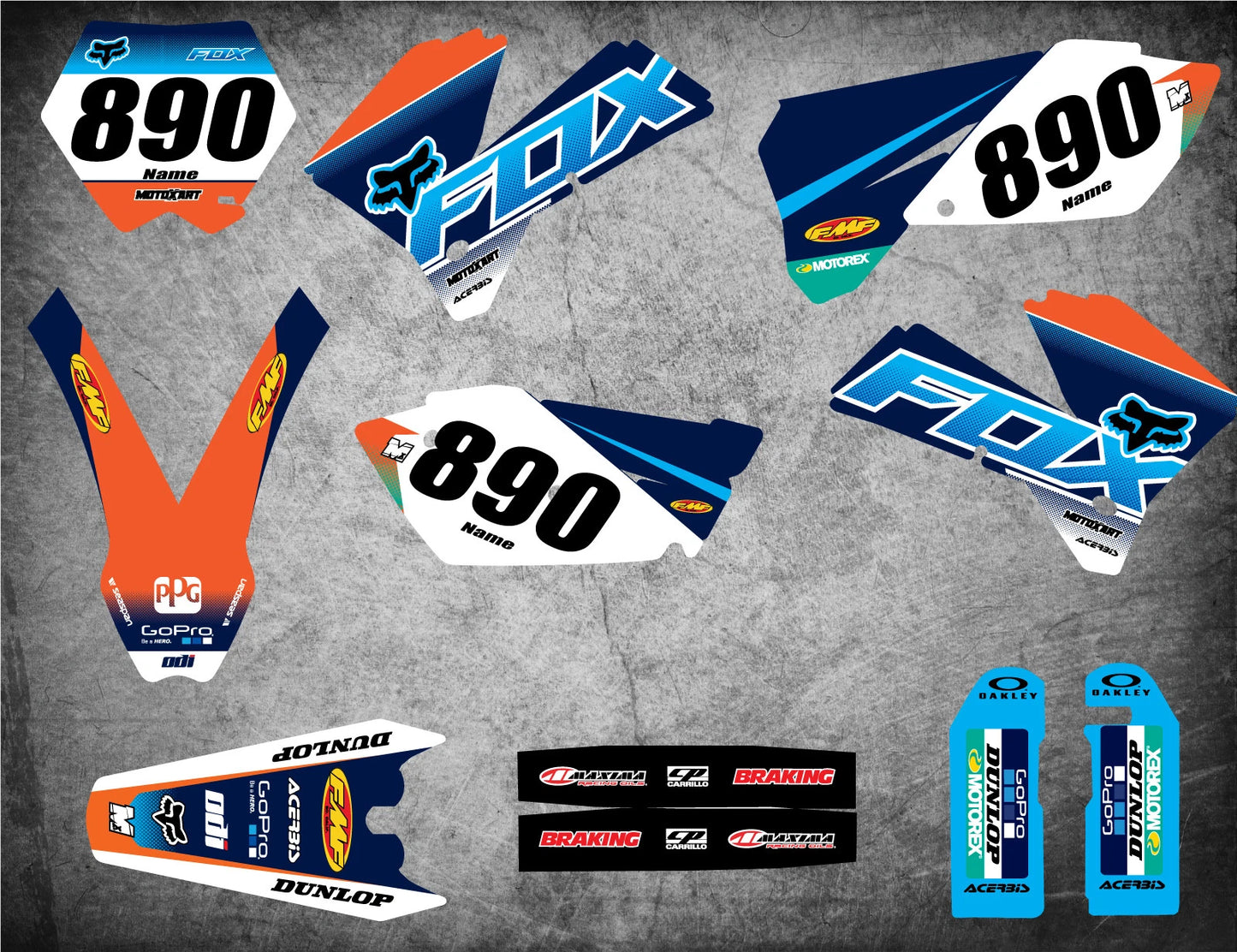 Foxy Style Full Kit Stickers for 2005-2006 KTM SXF