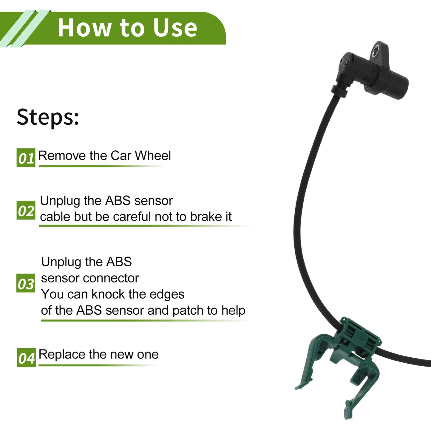 ABS Wheel Speed Sensor for Toyota Picnic (1996-2001) - 1 x Front Left