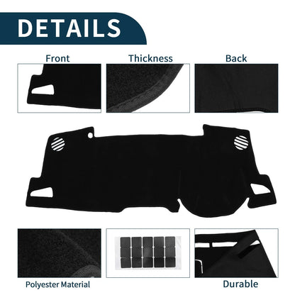 Dashboard Cover Mat for Toyota Cross 2021-2024 Black 1 Set
