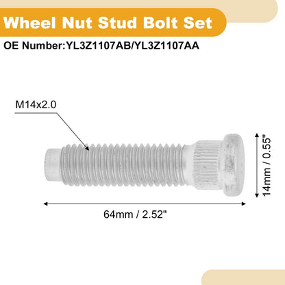 M14x2.0 Wheel Lug Studs for Ford F150 (2001-2014) - 6 Pcs