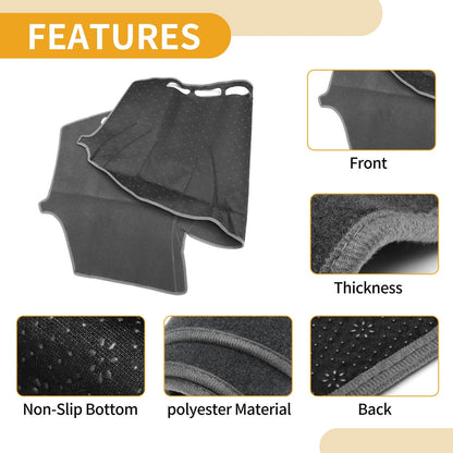 Dashboard Cover Mat for Ford Focus (2012-2018) Gray 1 x Pc